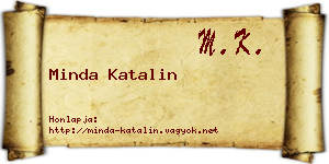 Minda Katalin névjegykártya