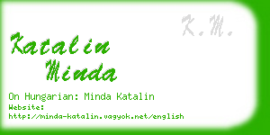 katalin minda business card